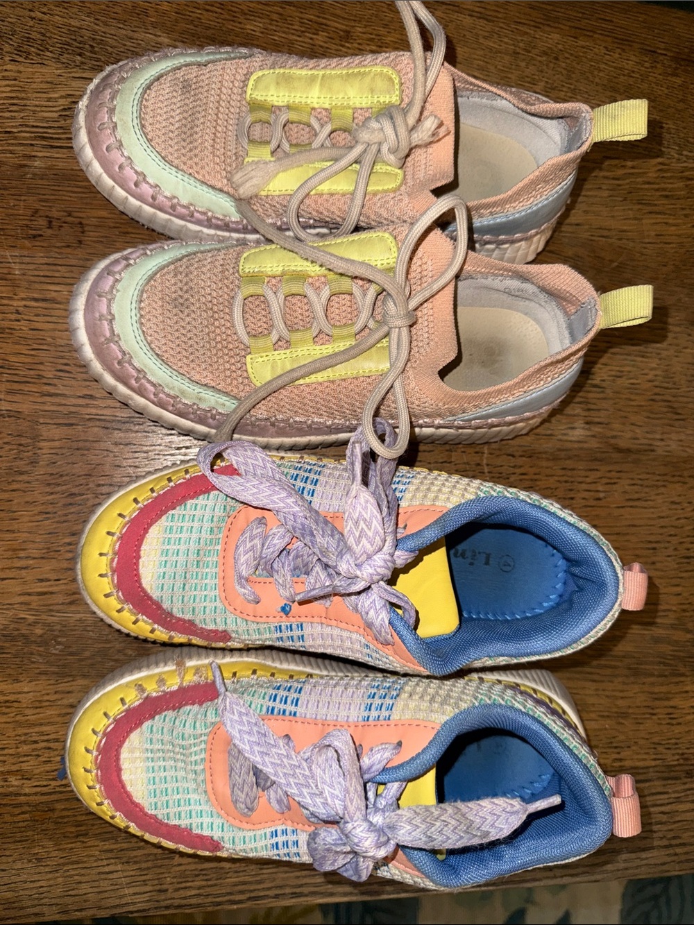 Dolce vita Kids Multicolor woven patchwork platform Sneakers size 2 & 4